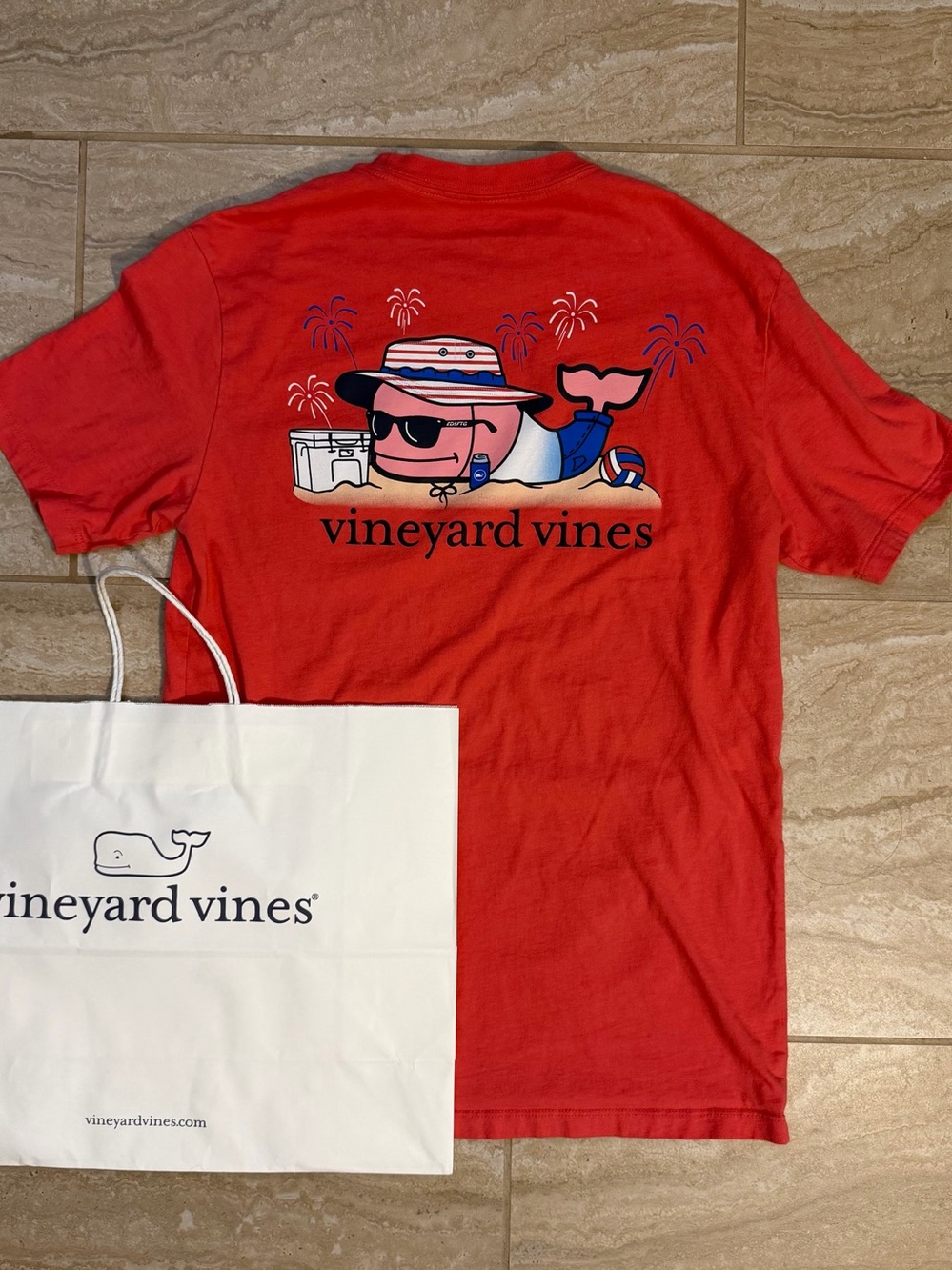 Vineyard Vines Red Whale Lounge Graphic Tee